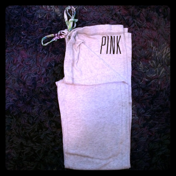 PINK pajama pants - light gray