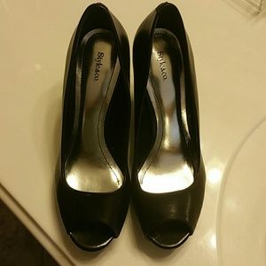 Black Peep Toe Shoes