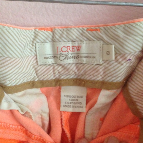 J.crew orange faded wash shorts