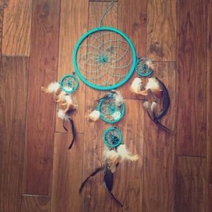 Gorgeous teal wall decor dream catcher