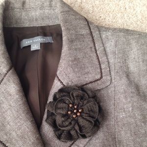 Ann Taylor Brown Linen Pant Suit