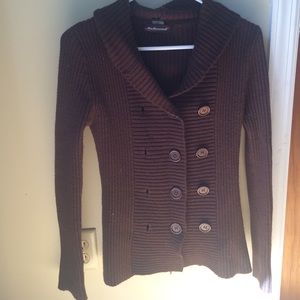 Brown knit sweater