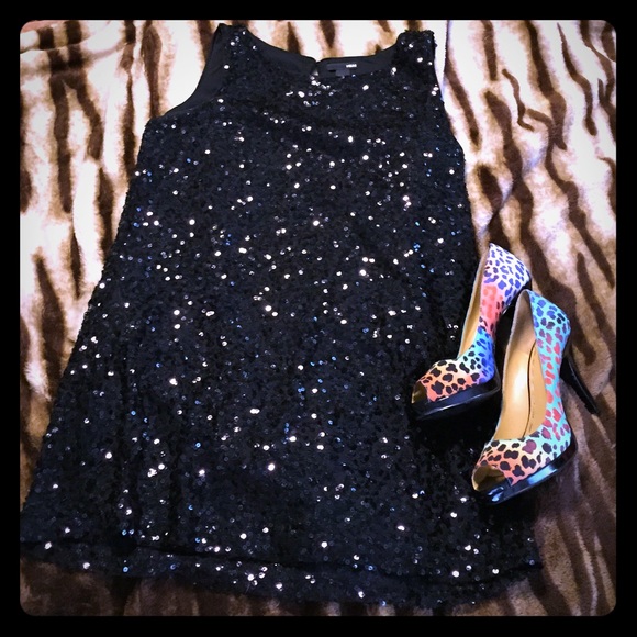 Little Black Dress with Sequins