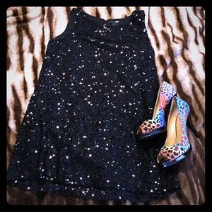 Little Black Dress with Sequins