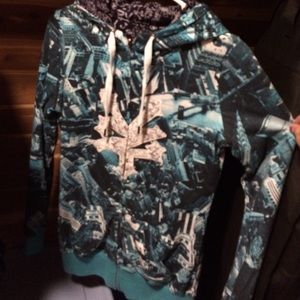 Zoo York reversible zip up hoodie