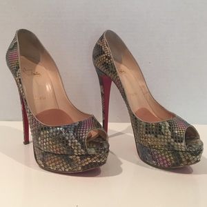 Christian Louboutin Python heels size 39