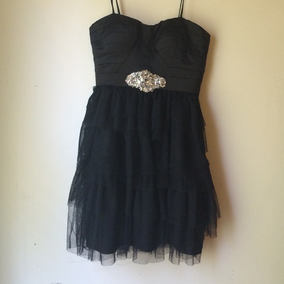 Black Strapless Adrianna Papell Dress