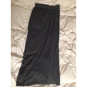 SOLD Gray Maxi Skirt with Slit