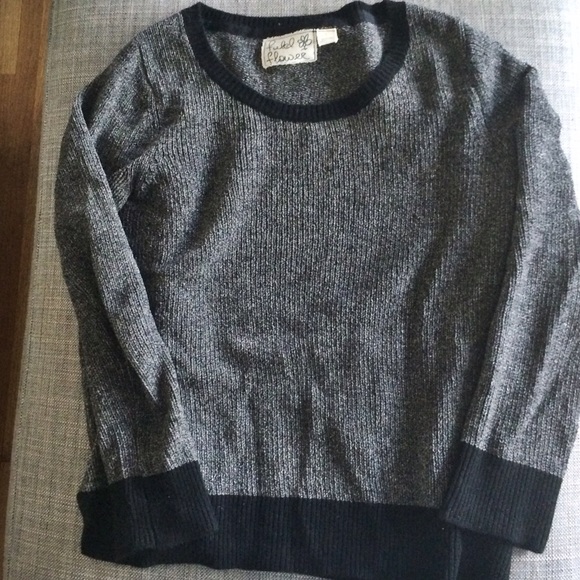Anthropologie chenille sweater & gap jeans