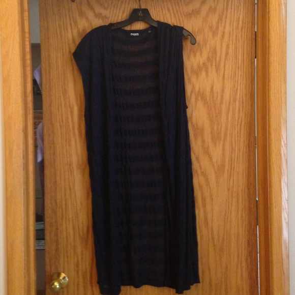 Long navy vest