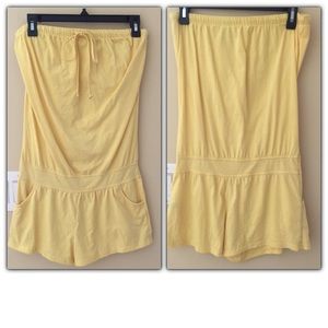 Strapless Yellow Romper