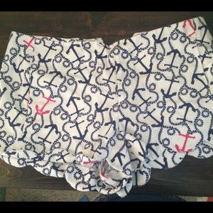 Lilly Pulitzer Anchor Scalloped Shorts