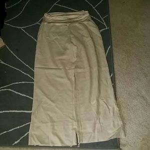 Tan linen pants large