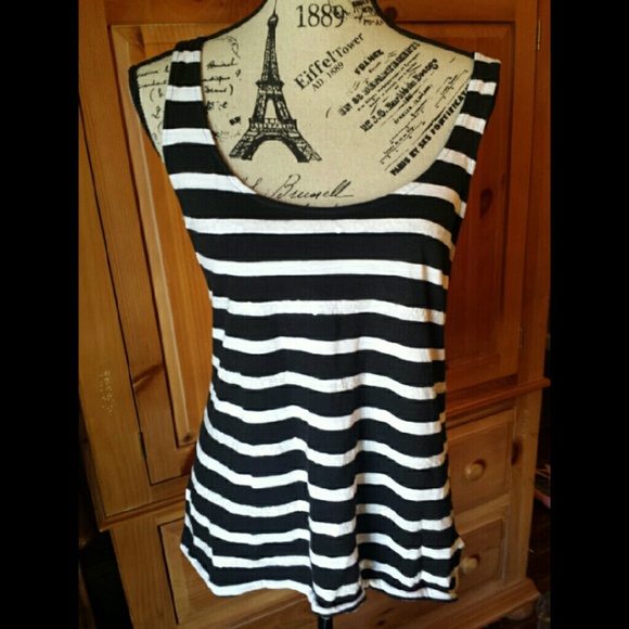 Banana Republic Black and White Tank Top
