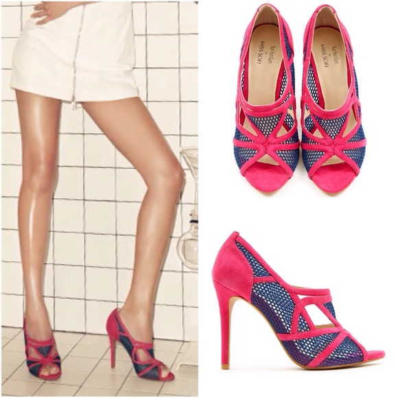 👠Mesh Cut-Out Suede Ankle Booties Colorblocking💋 - Picture 3 of 4