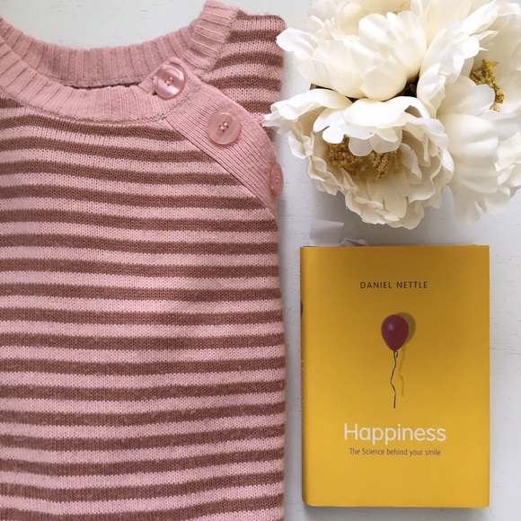 • Pink & Mauve Striped Sweater •