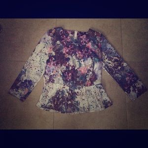 H&M peplum top 3/4 sleeves