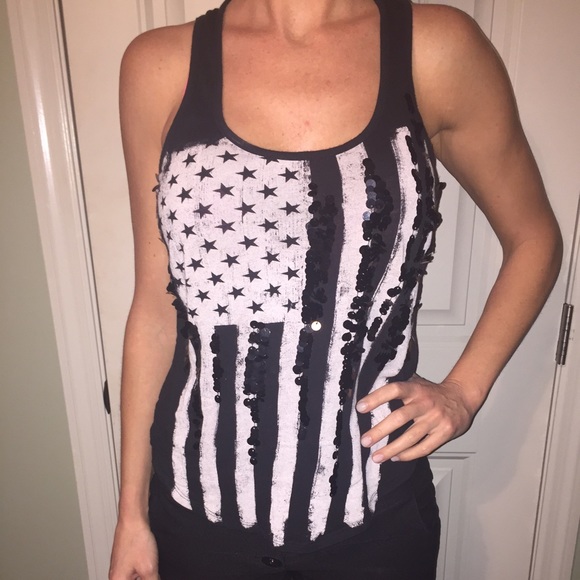 American flag black shirt!