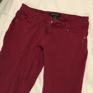 Maroonish red jeggings