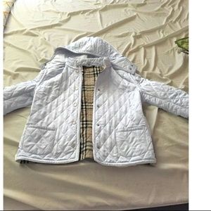 Burberry London Classic Quilted Hooded Jacket Rare