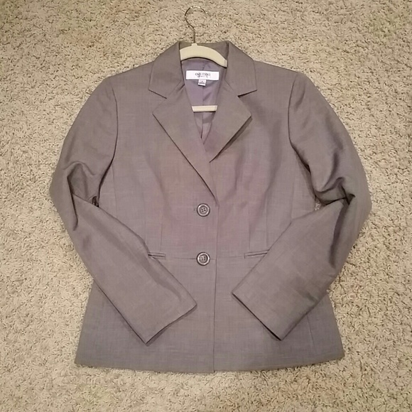 Gray suit jacket