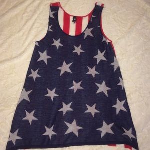 American flag tank top