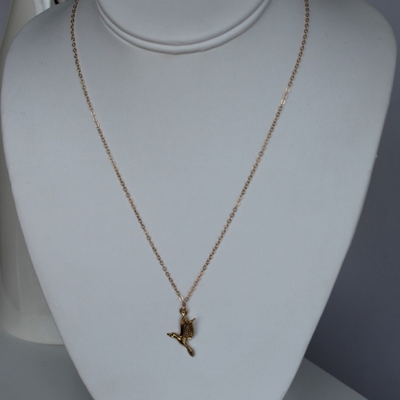 Hummingbird - Mockingjay Gold Filled Necklace - Picture 2 of 4