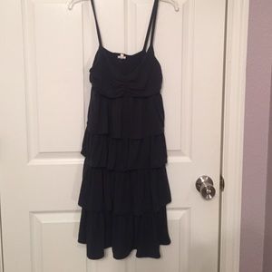 Never been worn jcrew navy ruffle dress