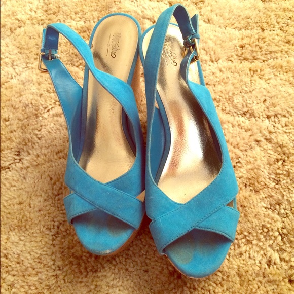 Mossimo teal wedges