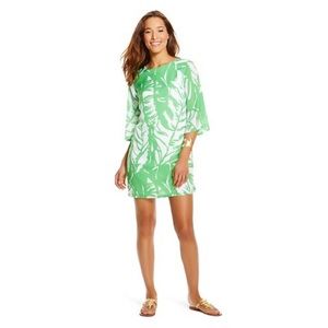 Green and White Pattern Dress