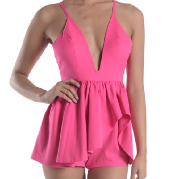 Brand new romper in Hot Pink. Size: Small