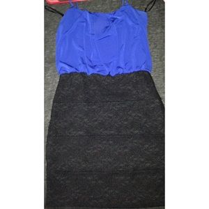 Royal blue/ black dress