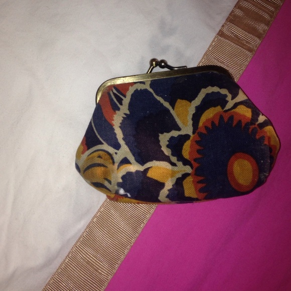 floral printed coin purse