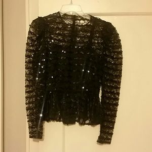 Vintage lace and sequin top