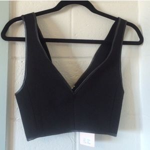 LF Deep V crop top
