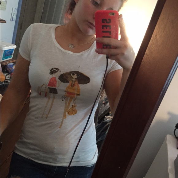 Cute shirt with shopping girls