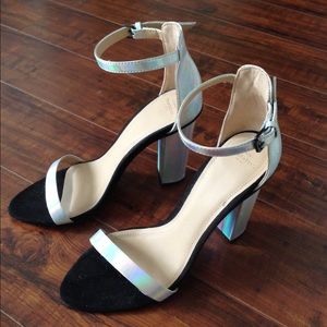 Zara sandals. Iridescent straps. Size 38.