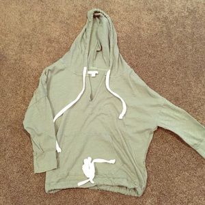 Navy green hoodie