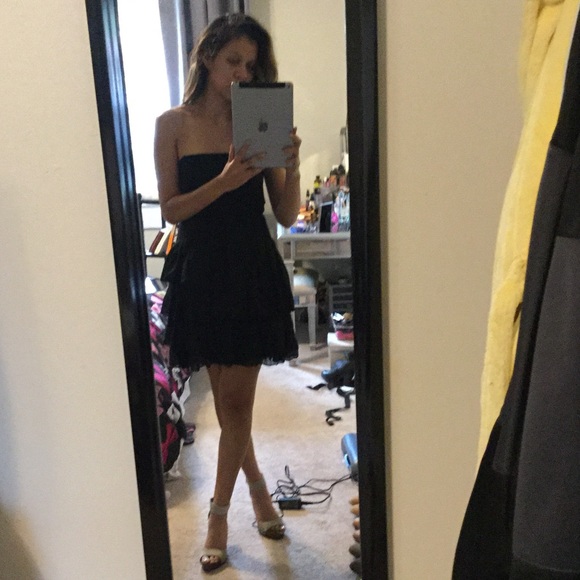 Cynthia Steffe Black Strapless Dress