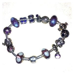 Amethyst/Purple Pandora bracelet.