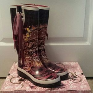 Ed Hardy Rain Boots