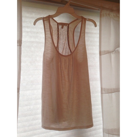 Ivory tank top with floral back