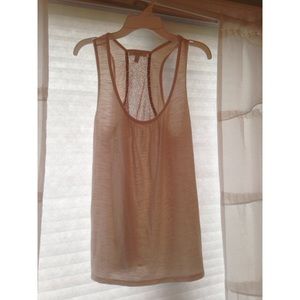 Ivory tank top with floral back