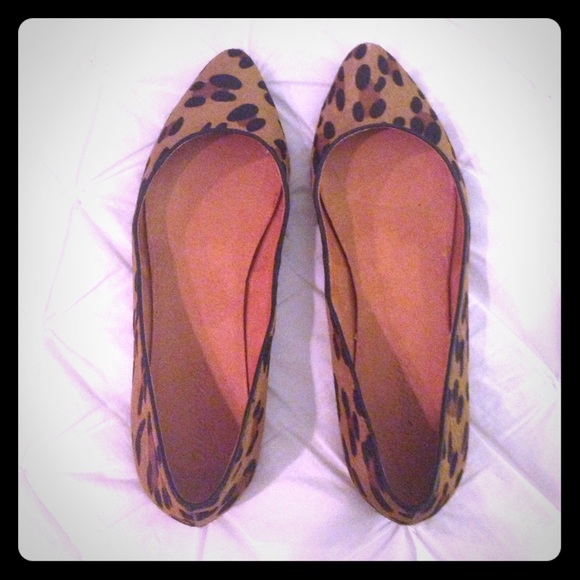 Made well leopard pony hair flats