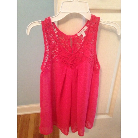 Ruby red tank top blouse