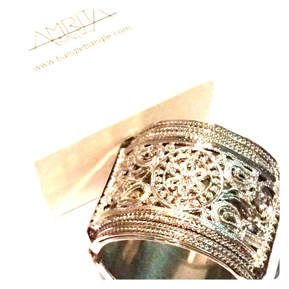 Amrita Singh Silver Cuff Bracelet.