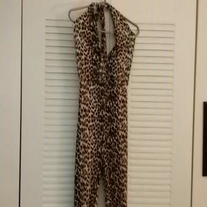 Halter Neck Cheetah Print Romper.
