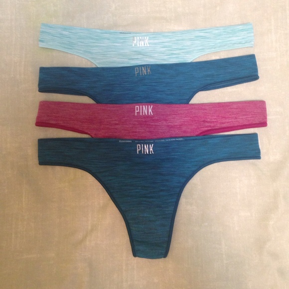 VS PINK 5 seamless thongs Size Small