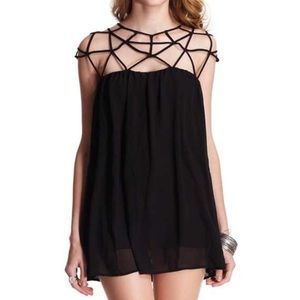 Caged Black Dress