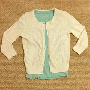 Van Heusen Studio White Lace Cardigan